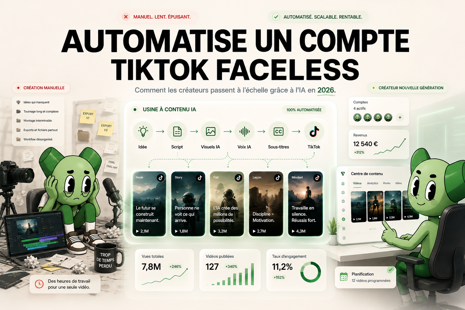 Comment automatiser un compte TikTok faceless qui rapporte en 2026